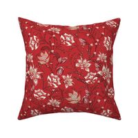 Chintz Red flora by Jac Slade