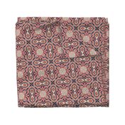 Chintz Dark Red Navy tile