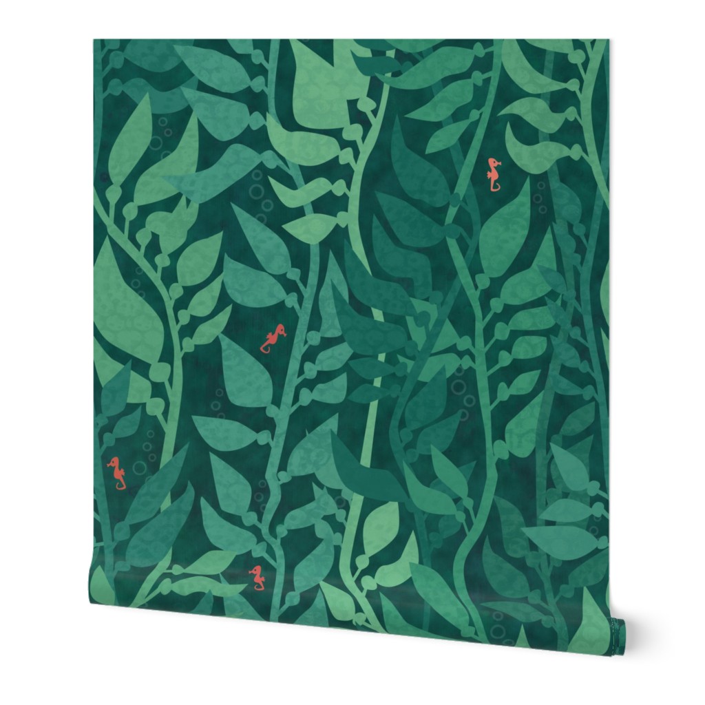 Mermaid Wonderland Kelp Forest Teal