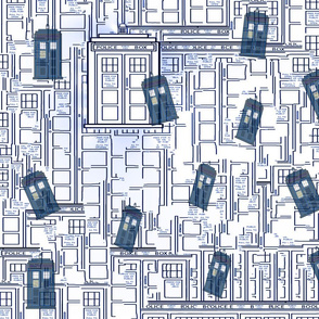 Doctor Who Tardis Fabric, Wallpaper and Home Decor | Spoonflower