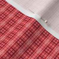 Valentines plaid, love heart chequered tartan, small