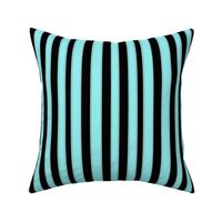 Black and Seafoam Aqua Stripe  -- Light Modern Stripe -- Seafoam Aqua and Black Stripe -- 5.96in x 51.15in repeat -- 150dpi (Full Scale)