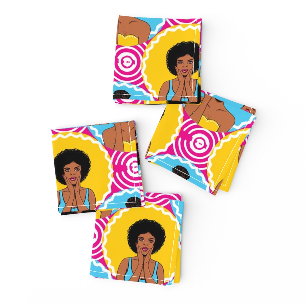 African american girls retro pop-art