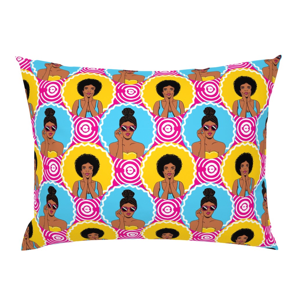 African american girls retro pop-art