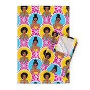 African american girls retro pop-art