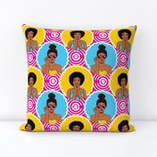 African american girls retro pop-art