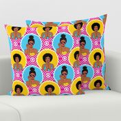 African american girls retro pop-art