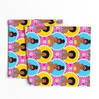 African american girls retro pop-art