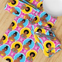 African american girls retro pop-art