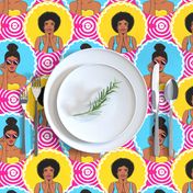 African american girls retro pop-art