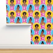 African american girls retro pop-art