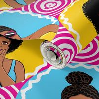 African american girls retro pop-art