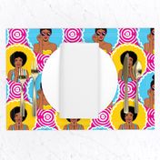 African american girls retro pop-art