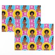 African american girls retro pop-art