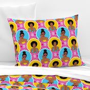 African american girls retro pop-art