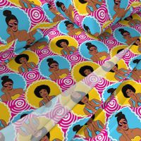 African american girls retro pop-art