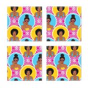 African american girls retro pop-art