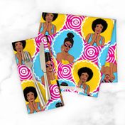 African american girls retro pop-art