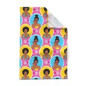 African american girls retro pop-art