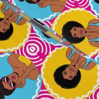 African american girls retro pop-art