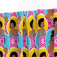 African american girls retro pop-art