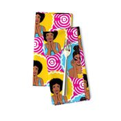 African american girls retro pop-art