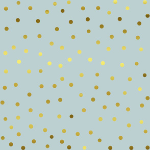 Metallic Dots On Duck Egg Blue