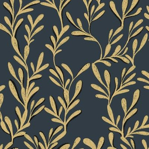 botanical wallpaper  gold