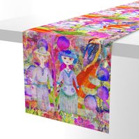 LARGE WHIMSICAL WONDERLAND GARDEN VELVET EFFECT TEXTURE PSMGE