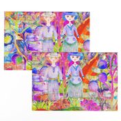 LARGE WHIMSICAL WONDERLAND GARDEN VELVET EFFECT TEXTURE PSMGE