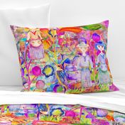 LARGE WHIMSICAL WONDERLAND GARDEN VELVET EFFECT TEXTURE PSMGE