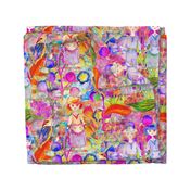 LARGE WHIMSICAL WONDERLAND GARDEN VELVET EFFECT TEXTURE PSMGE