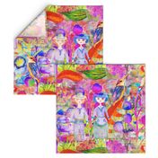 LARGE WHIMSICAL WONDERLAND GARDEN VELVET EFFECT TEXTURE PSMGE