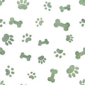 Whimsical Dog Paws & Bones