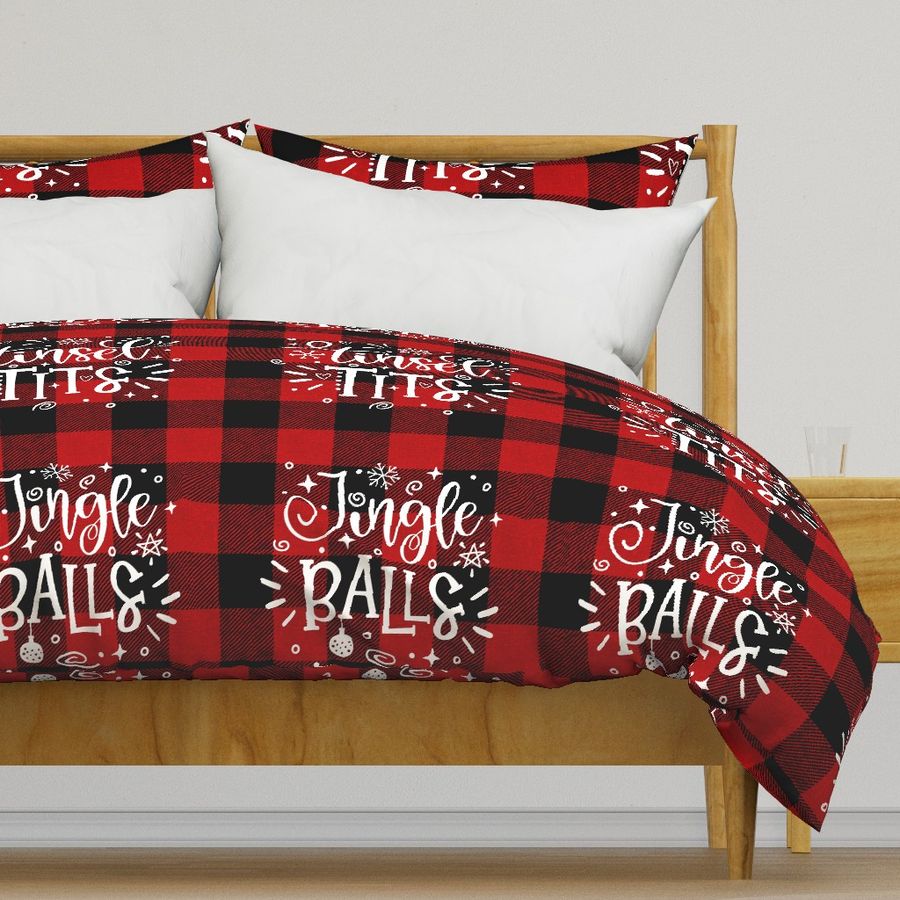 Funny/Rude Christmas Cushions - Tinsel T | Spoonflower
