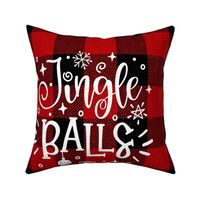 Funny/Rude Christmas Cushions - Tinsel Tits and Jingle Balls18 inches square