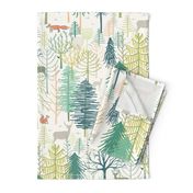 woodland winter wonderland XL wallpaper scale by Pippa Shaw