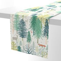 woodland winter wonderland XL wallpaper scale by Pippa Shaw