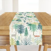 woodland winter wonderland XL wallpaper scale by Pippa Shaw