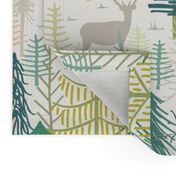 woodland winter wonderland XL wallpaper scale by Pippa Shaw