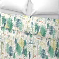 woodland winter wonderland XL wallpaper scale by Pippa Shaw