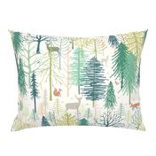 woodland winter wonderland XL wallpaper scale by Pippa Shaw