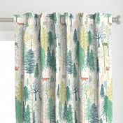 woodland winter wonderland XL wallpaper scale by Pippa Shaw