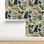 Emerald Forest Animals on Pink
