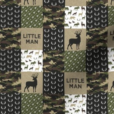 (1.5" scale) Little Man Camo Patchwork - Woodland wholecloth - C2 camouflage C19BS