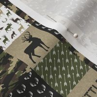 (1.5" scale) Little Man Camo Patchwork - Woodland wholecloth - C2 camouflage C19BS