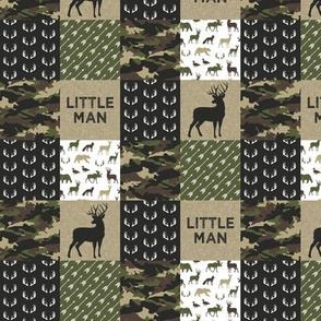 (1.5" scale) Little Man Camo Patchwork - Woodland wholecloth - C2 camouflage C19BS