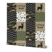 Little Man Camo Patchwork - Woodland wholecloth - C2 camouflage C19BS