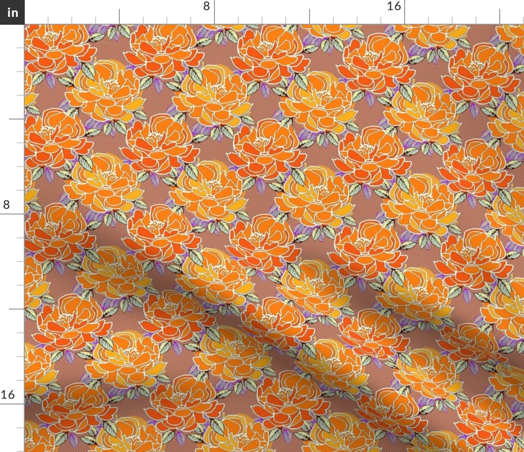 Blossoms in Tangerine