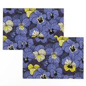 Pansy Blue Spring Flowers